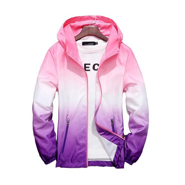 

women's jackets 2021 spring summer pink yellow blue slim korean version plus size couples hooded coat thin jacket women me, Black;brown