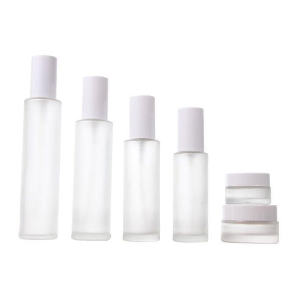 

20ml-100ml sanded cream travel black set separated glass bottles 100g mask empty storage & jars