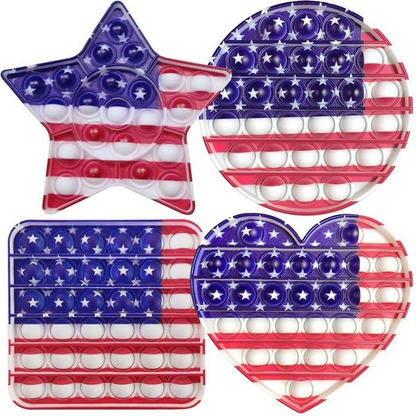 

national flag push pop finger toy fidget bubble puzzle mental arithmetic board game interaction decompression toys