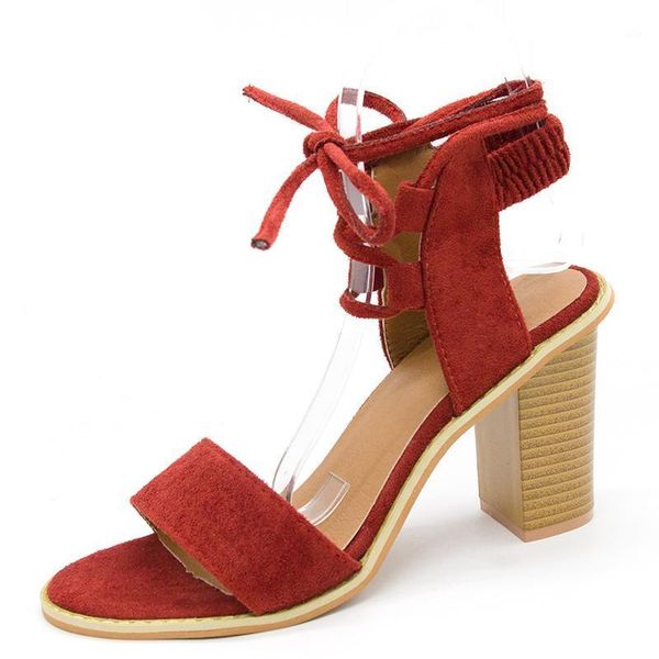 

summer women high heels sandals bandages gladiator open toe hollow shoes a000451, Black