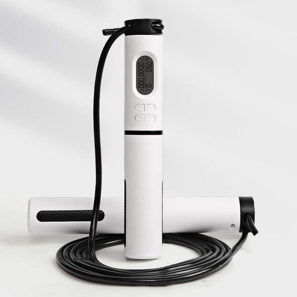 

adjustable jump rope digital weighted handle workout jumping with calorie counter training fitness for indoor outdoor ropes