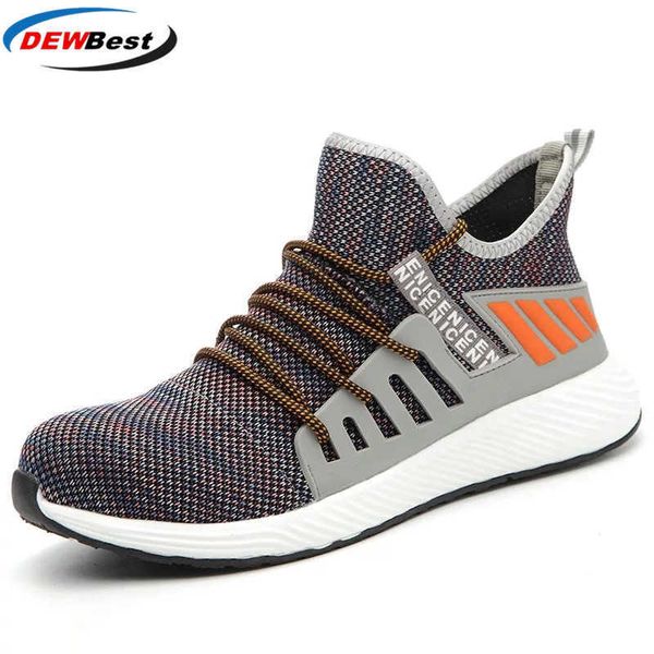 

safety shoes construction men's outdoor steel toe cap shoes men's puncture proof lightweight work boots 211007, Black;brown