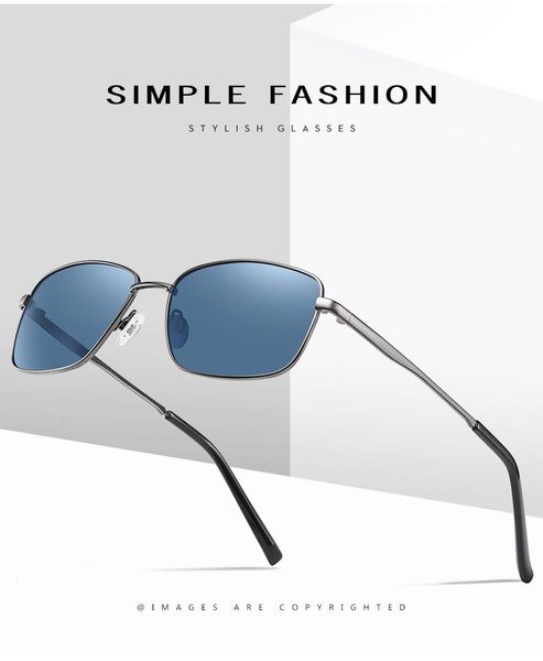 

sunglasses men's metal frame driving retro polarized, White;black