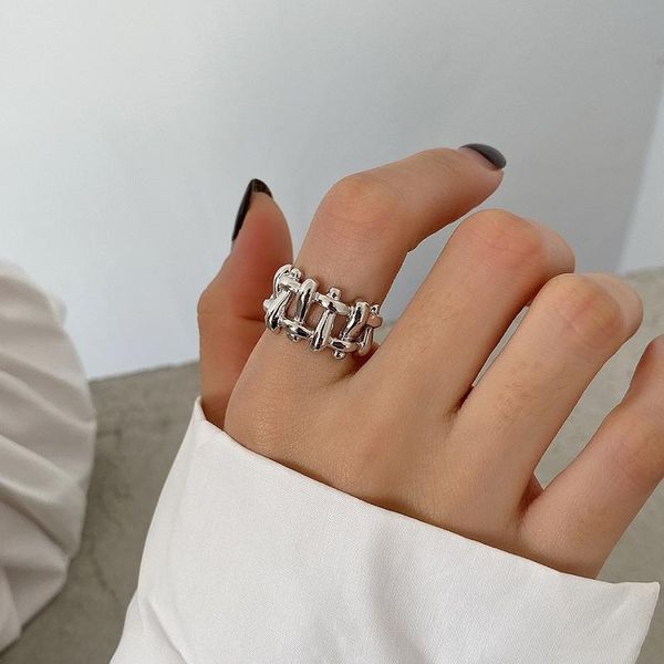 

cluster rings todorova trendy irregular geometric ring for women couples elegant creative weave hollow party jewelry girls gift, Golden;silver