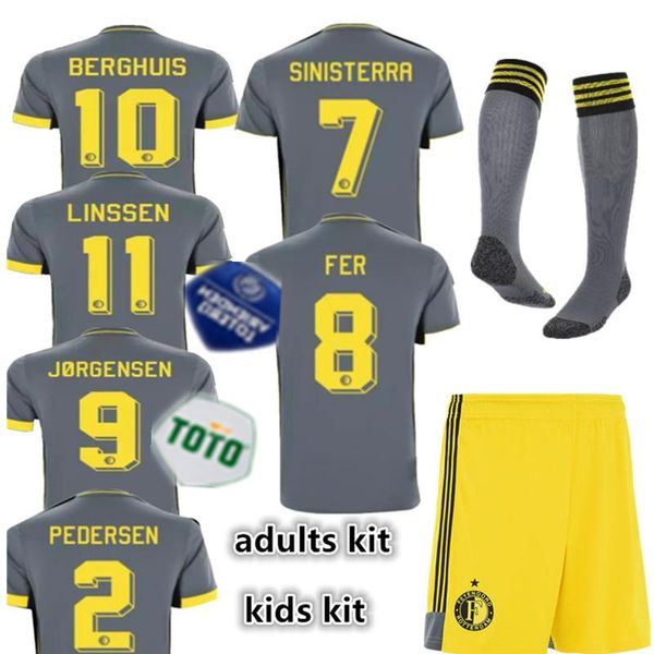 

men's t-shirts kokcu kit 21 22 feyenoordes adults oornstra bozenik child berghuis kids shirt, White;black