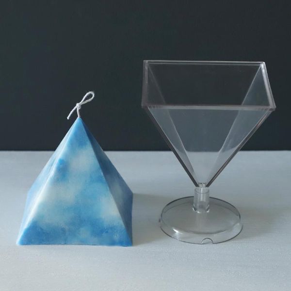 

craft tools pyramid clear acrylic candle mold supplies diy reusable dried flower tealight scented candles shaping mould handmade