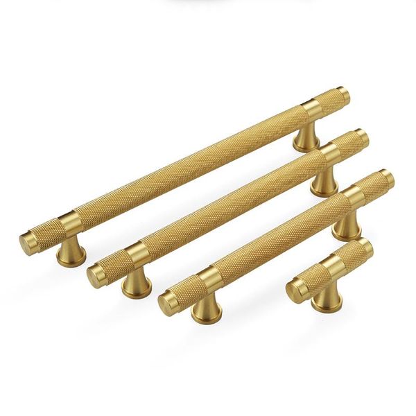 

handles & pulls gold knurled simple kitchen cabinet knobs and drawer bedroom brass t bar hardware