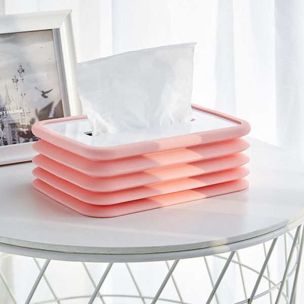 

tissue boxes & napkins scalable holder dispenser silicone elastic lifting box make taking paper more easier for home car tryc889