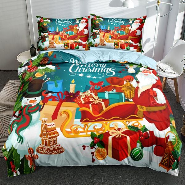 

bedding sets 3d duvet/quilt cover bags pillow cases full twin single double size design christmas