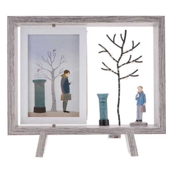 

1pc creative picture frame wooden rotating po unique deskdecoration other home decor