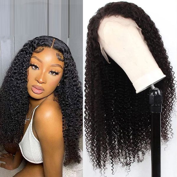 

lx brand kinky curly lace wigs light brown lace frontal wig deep part long curly wig heat resistant fiber for black womenfactory direct