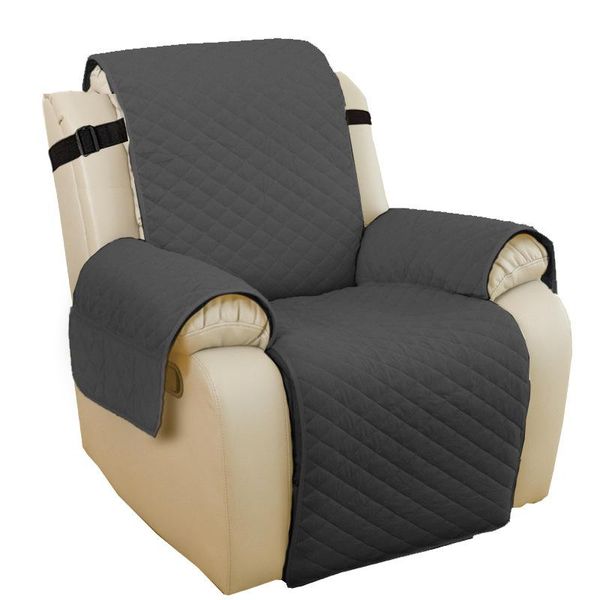 

chair covers solid color sofas cushion washable non-slip single armrest recliner with pocket living room pet furniture protectors sofa