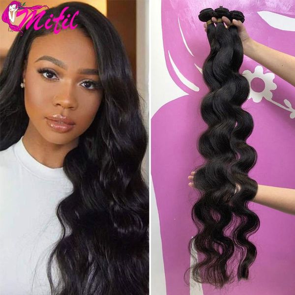 

human hair bulks mifil body wave bundles 8-24 bodywave 100% remy peruvian extensions 1 3 4 5 deal double wefts, Black