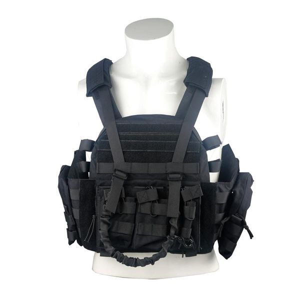

hunting jackets 600d cordura nylon lightweight vest military molle plate carrier paintball outdoor protective tactical, Camo;black