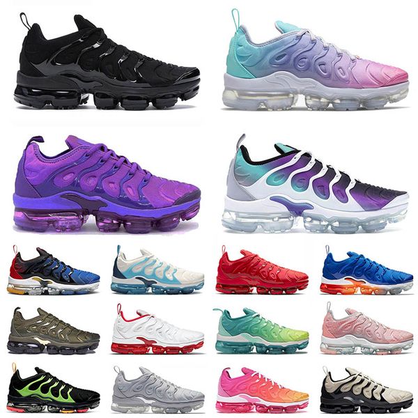 

tn plus size us 13 running shoes for men women triple black pastel coquettish purple all white aurora green trainers sneakers eu