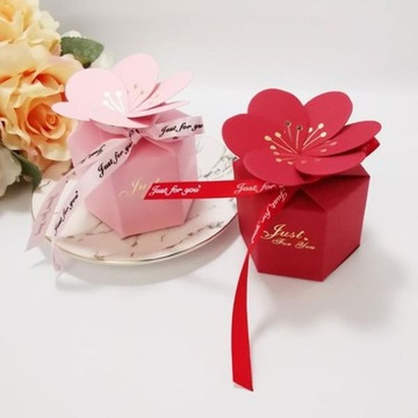 

gift wrap 20pcs petal flower chocolate candy dragee cardboard box decoration paper packaging event party supplies wedding decor