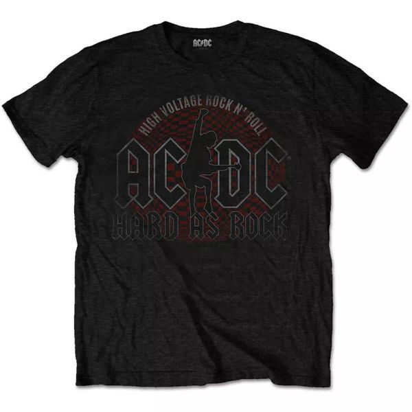 

ac/dc hard as a rock licensed men t-shirt, White;black