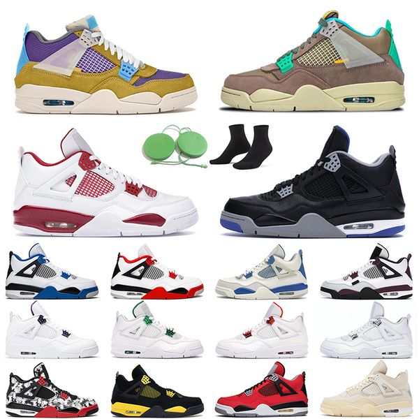 

4 desert mosse men women basketball shoes 4s university blue fire red black cat white oreo outdoor mens trainer