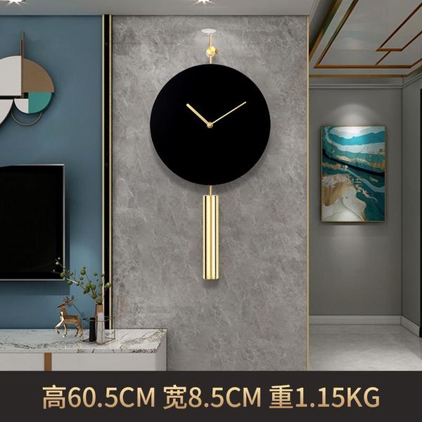 

wall clocks nordic luxury simple clock pendulum gold living room home creative kithen modern mute watch decoration w6c