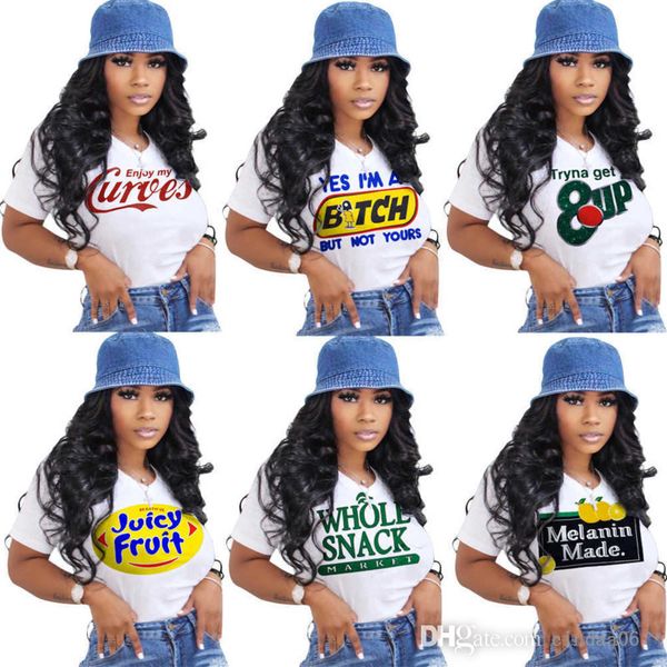 

summer fashion t shirts for women t-shirt letter women short sleeve crew neck graphic tees casual womens, White