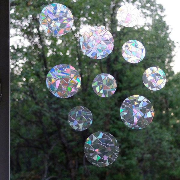 

window stickers 3d privacy decorative glass sticker rainbow effect adhesive film on removable windows