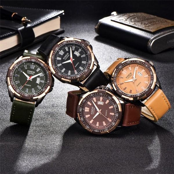 

wristwatches belt men's business exquisite watch simple calendar casual quartz sports easy to match, Slivery;brown