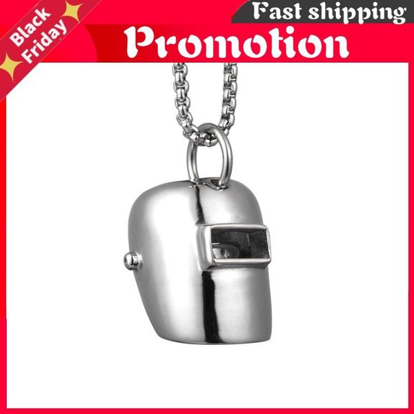 

pendant necklaces fashion rock roll welders mask necklace titanium steel jewelry creative hip-hop punk cool style, Silver