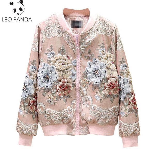 

women's jackets 2021 spring autumn woman european and american high-end vintage embroidery flowers heavy work beaded diamond jacket, Black;brown