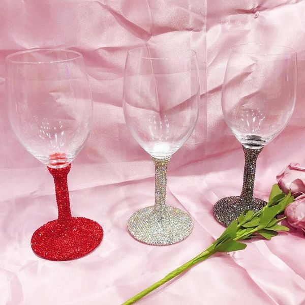 

diamond goblet grape wine glass cup shiny crystal wedding champagne red bar cocktail party drinkware mugs glasses