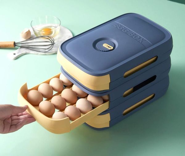 

storage bottles & jars plastic box drawer egg refrigerator single tray