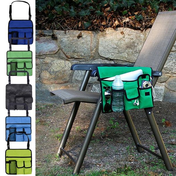 

outdoor bags beach chair armrest bag handy pockets tote organizer hanging storage pouch shoulder side for camping