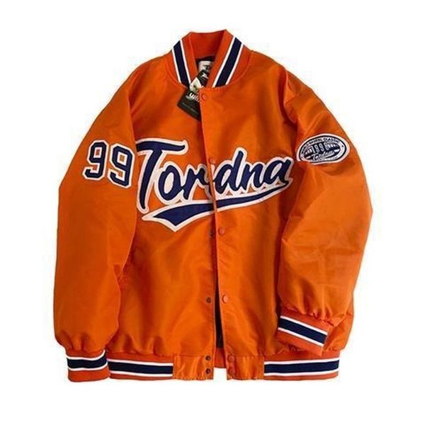 

women's jackets jacket baseball uniform meizhi retro street hip-hop sports loose embroidery cotton men and women, Black;brown