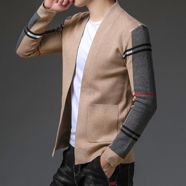 

men's jackets grade 2021 brand autumn designer fashion knit luxury cardigans sweater men casual trendy coats jacket winter clothes, Black;brown