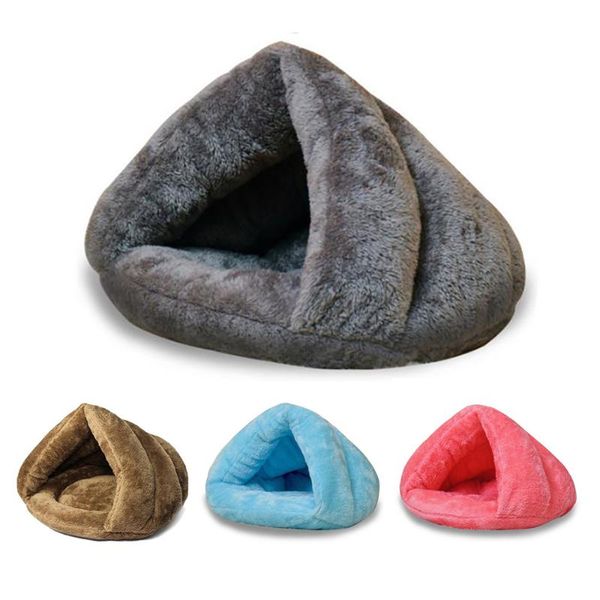 

kennels & pens thicken dog cat winter warm kennel cave indoor kitten cozy plush house bed cushion cute sleeping nest pet products