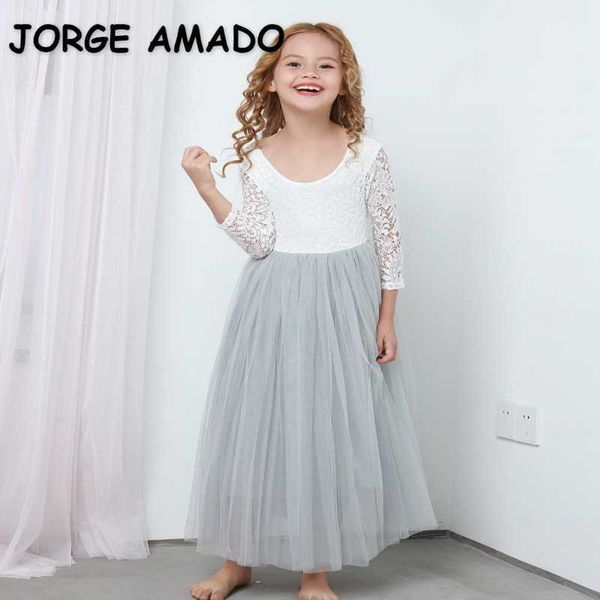 

spring color flower girl dresses for weddings princess girls ankle length party eyelash back e15177 210610, Red;yellow