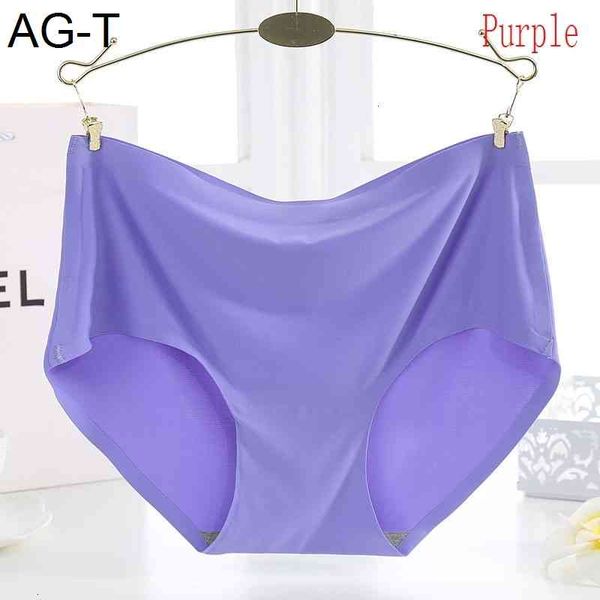 

hw241 -4xl women's ice silk underwear female seamless plus size panties briefs lingerie underpants culotte femme, Black;pink