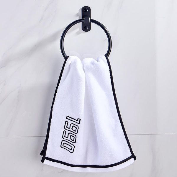 

towel racks black space aluminum holder round ring wall mounted rack shelf for home el bathroom accessories