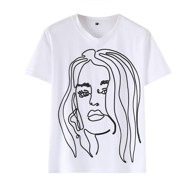 

women's t-shirt 2021 summer t shirt tees 100% cotton o-neck avatar print clothing white ae653