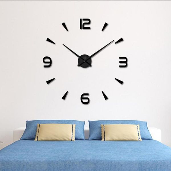 

wall clocks 3d clock practical round shape pointer digital display home metal acrylic eva decorative