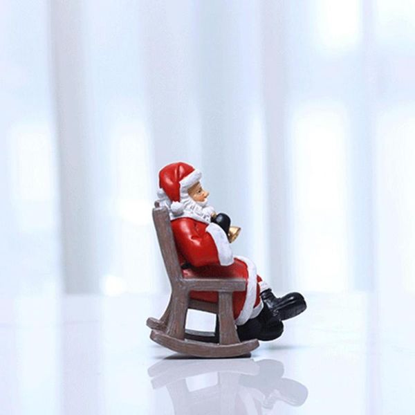 

decorative objects & figurines santa sculptures modern mini christmas claus rocking chairs ornaments resin statue