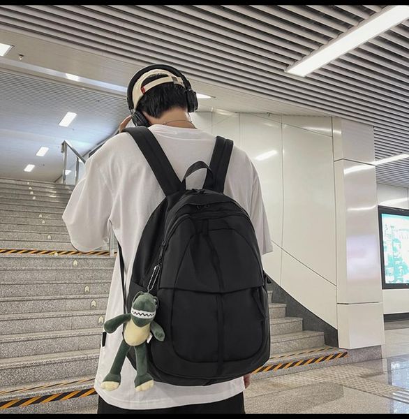 

backpack 2451 women large capacity male ins campus female summer travel solid color