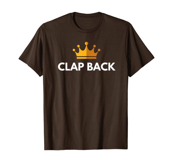 

clap back king slang t-shirt, White;black