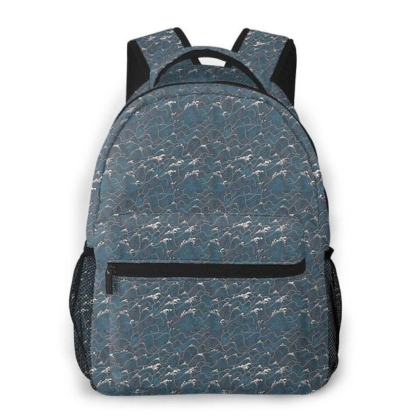 

backpack japanese style waves students school bags boy girl fashion teens books