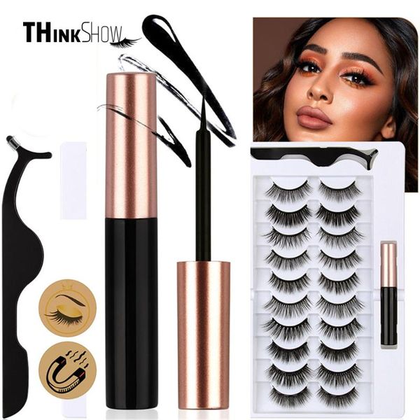 

false eyelashes thinkshow magnetic eyeliner eyelash curler set 5 magnet natural long with tweezer makeup