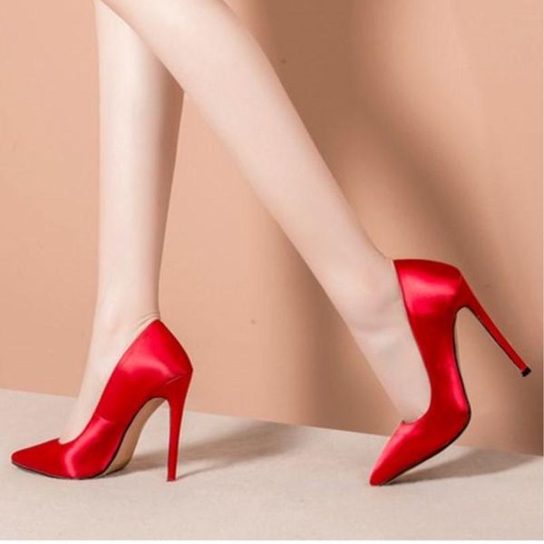 

dress shoes shofoo shoes,beautiful fashion women's shoes, satin fabric, 12 cm high heel pointed toe pumps, wedding shoes., Black