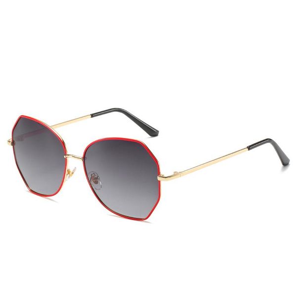 

sunglasses fashion retro polygonal polarized for women brand design ladies summer driving metal gradient polaroid sun glasses, White;black