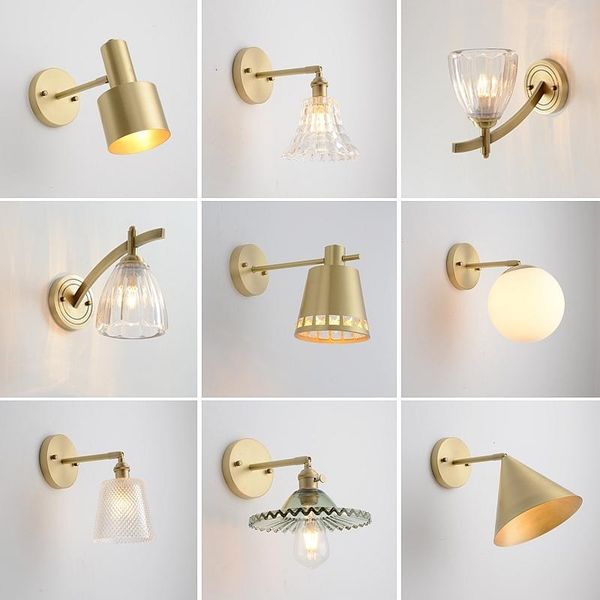 

crystal wall lamp light gooseneck bedroom bedside corridor
