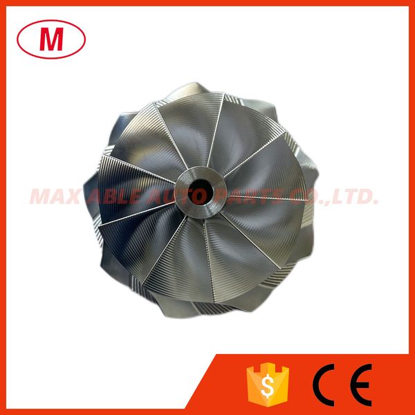

g30-700 57.52/71.40mm 9+0 blades turbocharger turbo billet compressor wheel/aluminum 2618/point milling wheel for 880693-5002s/880697-5008s/