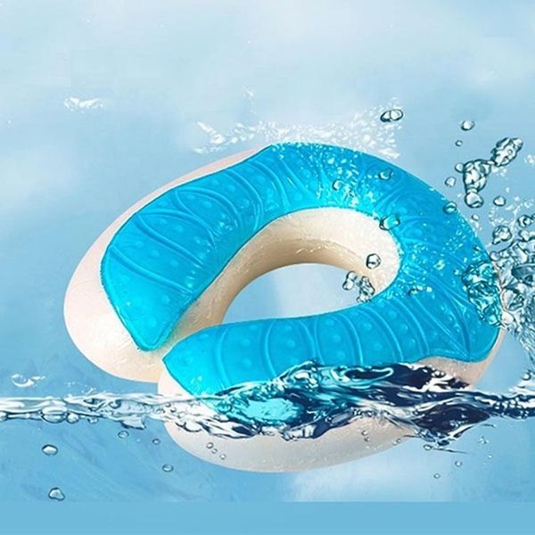 

airplane car office gel cooling memory foam u shape travel neck pillow