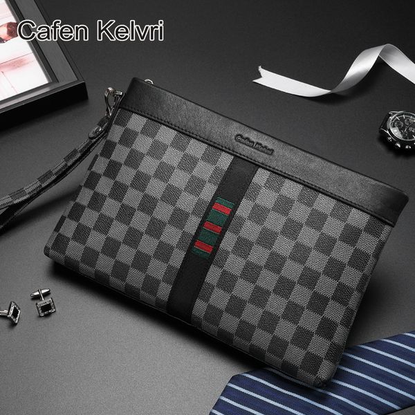 

hand bag 2021 leather men large capacity business handbag, tiktok, live voice, male, Red;black